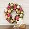 Mixed Cabbage Rose Wreath, 22" HYG212501;