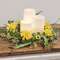 Sunny Chrysanthemum & Daisy Candle Ring, 6.5" QE152538;