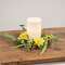 Sunny Chrysanthemum & Daisy Candle Ring, 3.5" QE152540;