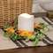 Dawn Chrysanthemum & Daisy Candle Ring, 3.5" QE152541;