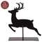 Black Metal Leaping Reindeer Tealight or Votive Holder - 5.25"H