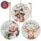 Cozy Winter Animal Round Ornament - 3 Asstd.