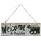 Welcome to the Cabin Forest Bear Hanging Sign