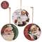 Vintage Santa Cheer Round Ornament - 3 Asstd.