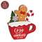 Cozy With Cookies Gingerbread Man in Mug Chunky Sitter