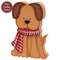 Puppy In Scarf Chunky Wood Sitter
