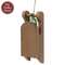 Distressed Wooden Mustard Sled with Pine - 7.25"