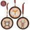 Woodland Friend Portrait Tree Trunk Ornament - 3 Asstd.