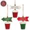 North Pole Arrow in Snowy Bucket Ornament - 3 Asstd.