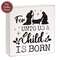 For Unto Us Nativity Silhouette Box Sign