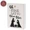 Let Us Adore Him Nativity Silhouette Box Sign