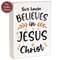 This House Believes In Jesus Box Sign;