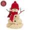 Knit Red Hat & Scarf Melting Snowman - 7"H
