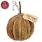 Harvest Chenille Happy Fall Pumpkin - 7.5" dia