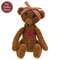 Stuffed Heart Patch Teddy Bear with Gingham Bow