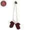 Red & Green Mitten Garland with Jingle Bell