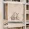 Baby Bunny Trio Slate Feed Sack Stripe Dish Towel 19297;