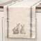 Baby Bunny Trio Slate Feed Sack Stripe Runner 19300;