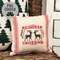 Reindeer Crossing Striped Pillow 19541;
