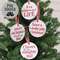 On Santa's Drinking List Round Ornament w/Ribbon, 4 Asstd. 38596;