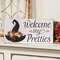 Welcome My Pretties Floral Witch Hat Box Sign 38620;