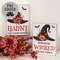 Wicked Haunt Floral Witch Hat Box Sign, 2 Asstd. 38621;
