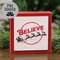 Believe Santa & Sleigh Layered Box Sign 38648;