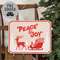 Peace & Joy Reindeer & Sleigh Wooden Sign 38649;