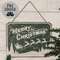 Snowy Santa & Sleigh Merry Christmas Sign;
