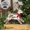 Laser Cut Leaping Holly Reindeer Sitter 38661;