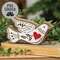 Laser Cut Holly Heart Dove Sitter 38665;