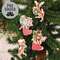 Retro Look Wooden Puppy, Kitten, & Reindeer Ornaments, 4/Set 38676;