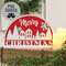 Sparkle Snowflake Merry Christmas Village Sign on Base 38740;