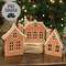 Wooden Frosted Gingerbread House Sitter, 3 Asstd. 38752;