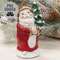 Distressed Cement Retro Santa with Christmas Tree Figure 60527;