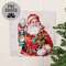 Santa with Lantern Metal Sign;