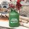Distressed Green Metal Merry Christmas Santa & Reindeer Milk Can 70215;