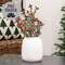 White Ceramic Wide Vase, 6.5"H 70222;
