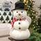 Stuffed Sherpa Snowman In Top Hat & Scarf, 15"H CW4034;