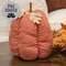 Stuffed Orange Waffle Weave Pumpkin w/Burlap Leaves, 9"H CW4036;