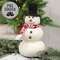 White Sherpa Snowman w/Top Hat & Snowflake Scarf, 14"H CW4085;