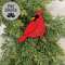 Layered Wooden Left Facing Cardinal Plant Poke, 14"H SA112611;