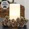 Champagne Frosted Pinecones Candle Ring, 3" SE022502;