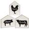 3/Set, Farm Animal Silhouettes House Blocks