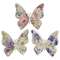 Wooden Vintage Floral Butterfly Sitter - 3 Asstd.
