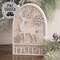Noel Deer & Snowflakes White Glittered Arch Sitter 38772;