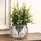 Glass Jar In Graywashed Metal Carrier, 6.75" Dia. x 5"H QX19355G;