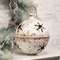 Gleaming Distressed White Metal Snowflake Jingle Bell, 8.25" x 11.5" 60529;