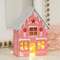 Frosty Pink Yuletide Folklore Wooden House 38800;