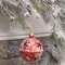 Gleaming Distressed Red Metal Snowflake Jingle Bell, 5" x 7.25" 60534;
